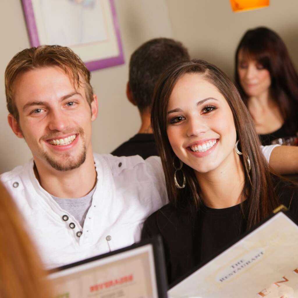 Image of couple in a restaurant