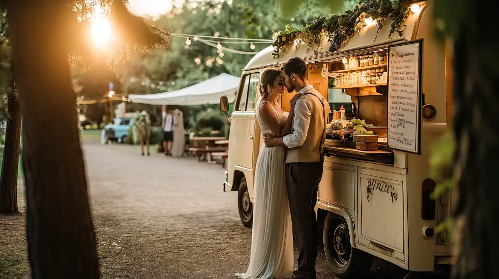 wedding photos food truck
