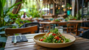 Recyclable tableware in Green Restaurants