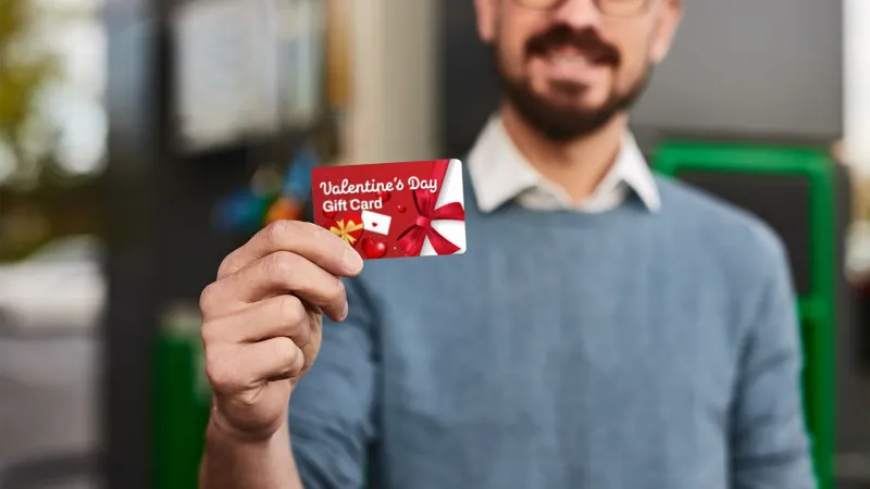 gift card of Valentine's Day